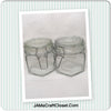 Canister Glass Jar Clear Glass Flip Top Wire Bale Clasp Vintage SET OF 2 Gift NO RUBBER RING