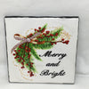 MERRY AND BRIGHT Wall Art Ceramic Tile Sign Gift Idea Home Decor  Handmade Sign Country Farmhouse Gift Campers RV Gift Wall Hanging Holiday - JAMsCraftCloset
