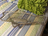 Basket Silver Wire FISH Shaped Vintage Decorated With Glass Minnows - JAMsCraftCloset