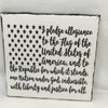 PLEDGE ALLEGIANCE Wall Art Ceramic Tile Sign Gift Idea Home Decor Positive Saying Handmade Sign Country Farmhouse Gift Campers RV Gift Home and Living Wall Hanging - JAMsCraftCloset