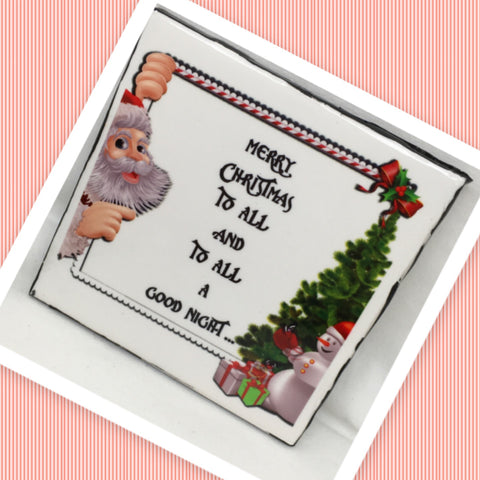 MERRY CHRISTMAS TO ALL Wall Art Ceramic Tile Sign Gift Idea Home Decor  Handmade Sign Country Farmhouse Gift Campers RV Gift Wall Hanging Holiday - JAMsCraftCloset