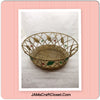 Basket Round Wire Glitter Christmas Vintage Gold Holly Green Red Berries No Handle Holiday Gift - JAMsCraftCloset