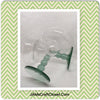 Stemware Vintage Green Ball Stem Clear Glass Margarita Glasses SET of 2 Barware Wedding JAMsCraftCloset