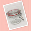 Flip Top Glass Jar Vintage 3 Inches Tall Wire Bale With Red Rubber Seal NO Markings Gift Idea Collectible