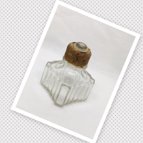 Ink Bottle Vintage Cork Top NO STOPPER and NO MARKINGS Home Decor Country Decor Office Decor