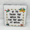 NOTICE THE KIDS THAT DONT GET NOTICED Wall Art Ceramic Tile Sign Gift Idea Home Decor Positive Saying Quote Affirmation Handmade Sign Country Farmhouse Gift Campers RV Gift Home and Living Wall Hanging TEACHER - JAMsCraftCloset