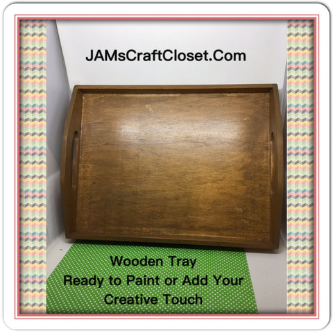 Tray Wooden Vintage DIY Waiting for YOUR Creativity JAMsCraftCloset