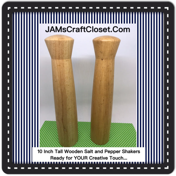 Salt and Pepper Shakers TALL Wooden DIY Waiting for YOUR Creativity JAMsCraftCloset