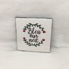 BLESS OUR NEST Wall Art Ceramic Tile Sign Gift Home Decor Positive Quote Affirmation Handmade Sign Country Farmhouse Gift Campers RV Gift Home and Living Wall Hanging - JAMsCraftCloset