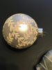 Ornament Vintage White Glitter Lines Christmas Mercury Glass Collectible Rare Unique SET OF 2 JAMsCraftCloset