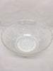 Bowl Round Clear Cut Glass 6 1/2 Inch Floral Design Scalloped Edge Candy Nut Serving Dish - JAMsCraftCloset