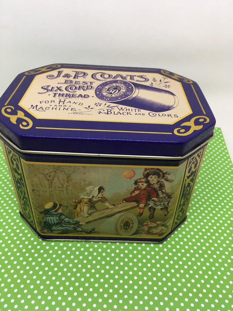 Tin Vintage J P Coats BEST 6 cord thread Gift Tin 1995 – JAMsCraftCloset