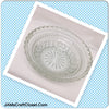 Bowl Round Clear Cut Glass 5 1/4 Inch X Pattern Design Scalloped Edge Candy Nut Serving Dish - JAMsCraftCloset