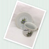 Tea Cup and Saucer VIOLETS Ameri Flora 1992 Made in Japan