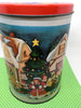Tin Vintage Christmas Holiday Bakers Estate Collection 5 Inches in Diameter 7 1/2 Inches Tall Gift Tin JAMsCraftCloset