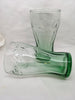 Glassware Vintage Coca Cola Glasses Green Glass Set of 2 Kitchen Decor Barware Drinkware Man Cave Bar Area Home Decor 