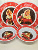 Cereal or Soup Bowls and Plates Santa Holding a Coca Cola Gibson SET OF 2 Bowls 2 Plates Kitchen Decor Great Gift Idea Kitchen and Dining