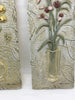 Plaque Floral 3 Dimensional Cheri Blum Wall Hanging SET OF 2 Floral Faux Stone Vintage Gift Idea JAMsCraftCloset