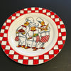 Chefs Plate Wall Art Red and White Checkered Kitchen Bar Decor I Godinger and Co