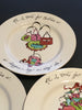 Christmas All I Want for Christmas Rosanna Wall Plate Vintage Wall Art 8 Inches in Diameter  SET OF 3