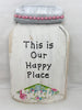 This is Our Happy Place Wooden Mason Jar Sign Wall Art Wall Hanging Hand Painted-One of a Kind-Unique-Home-Country-Decor-Cottage Chic-Gift JAMsCraftCloset