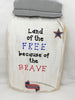 Land of the FREE Patriotic Wooden Mason Jar Sign Wall Art Wall Hanging and Hand Painted-One of a Kind-Unique-Home-Country-Decor-Cottage Chic-Gift - JAMsCraftCloset