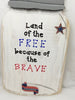 Land of the FREE Patriotic Wooden Mason Jar Sign Wall Art Wall Hanging and Hand Painted-One of a Kind-Unique-Home-Country-Decor-Cottage Chic-Gift - JAMsCraftCloset