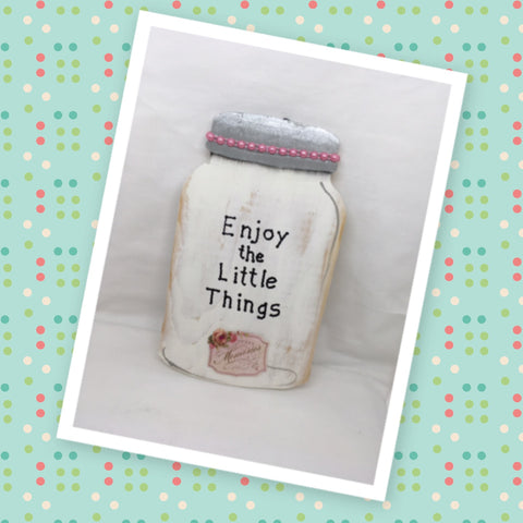 Enjoy the Little Things Wooden Mason Jar Sign Wall Art Wall Hanging Hand Painted-One of a Kind-Unique-Home-Country-Decor-Cottage Chic-Gift JAMsCraftCloset