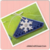 Snowflakes on Blue Ceramic Tiles Christmas Ornaments Set of 5 Holiday Decor Christmas Decor Home Decor Tree Decor Gift Package Decor JAMsCraftCloset