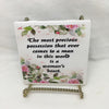 THE MOST PRECIOUS POSSESSION Wall Art Ceramic Tile Sign Gift Idea Home Decor Positive Saying Gift Idea Handmade Sign Country Farmhouse Gift Campers RV Gift Home and Living Wall Hanging Love Valentine gift - JAMsCraftCloset