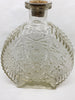 Bottle Corked Glass Decorative Vintage Ornate Pressed Glass Decanter Bottle Round Fan Pattern - JAMsCraftCloset