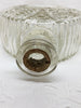 Bottle Corked Glass Decorative Vintage Ornate Pressed Glass Decanter Bottle Round Fan Pattern - JAMsCraftCloset