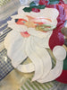 Santa Applique Ready for YOUR Pillow or Wall Art Holiday Decor Vintage JAMsCraftCloset