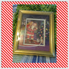 Santa Framed Pictures in Gold Frame Factory Wrapped Wall Art Holiday Decor Christmas Decor SET OF 2 JAMsCraftCloset