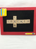 Wall Art Handmade Wooden Scrabble Pieces FAB TEACHER in Red Black Teacher Gift Classroom Decor JAMsCraftCloset