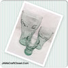 Coca Cola Glassware Vintage 3 Graduated Sizes Indiana Glass Green Glass Kitchen Decor Barware Drinkware Man Cave Bar Area Home Decor 