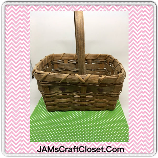 Basket Flower Girl Wedding Accessory Table Decor Rustic Rectangle Vintage Woven Basket Natural - JAMsCraftCloset