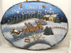 Slate OVAL Hand Painted SANTA CLAUS IS COMING TO TOWN Christmas Wall Art Gift Home Decor JAMsCraftCloset