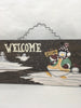 WELCOME LET IT SNOW Hand Painted Rustic Wooden Wall Art Sign Christmas Decor JAMsCraftCloset