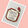 SANTA STOP HERE Doorknob Hanger Magnet Handmade Hand Painted Holiday Folk Art Gift-One of a Kind-Unique JAMsCraftCloset