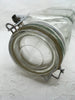 Canister Flip Top Pale Green Glass Pasta Jar Vintage 11 In Tall Storage White Rubber Seal