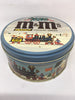 Tin Vintage M and Ms Christmas Train Scene Round Advertising Tin Collector Collectible -&nbsp; Gift Idea - JAMsCraftCloset