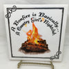 A BONFIRE IS A COUNTRY GIRLS NIGHTCLUB Faith Ceramic Tile Sign Wall Art Gift Idea Home Country Decor Affirmation Positive Saying - JAMsCraftCloset