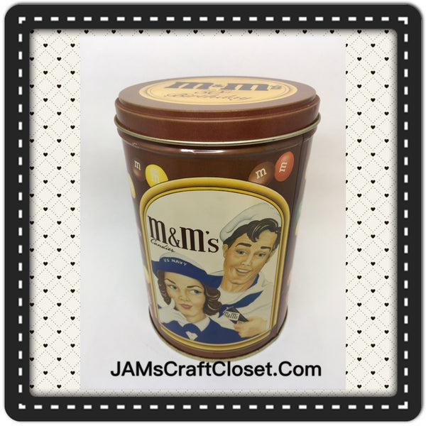 Tin Vintage M and Ms 50th Birthday Advertising Tin Collector c. 1990 JAMsCraftCloset