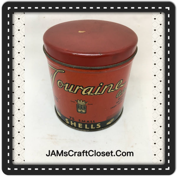 Tin Vintage Touraine Small Shells Advertising Tin Collector JAMsCraftCloset
