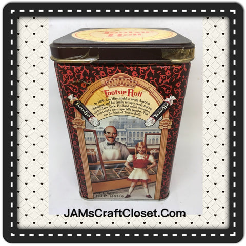 Tin Vintage Tootsie Roll Advertising Tin Collector c. 1992 Highly Collectible JAMsCraftCloset