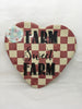 Plate Heart Red Checkered Hand Painted Upcycled Repurposed FARM SWEET FARM Home Decor Wall Art Gift Idea JAMsCraftCloset