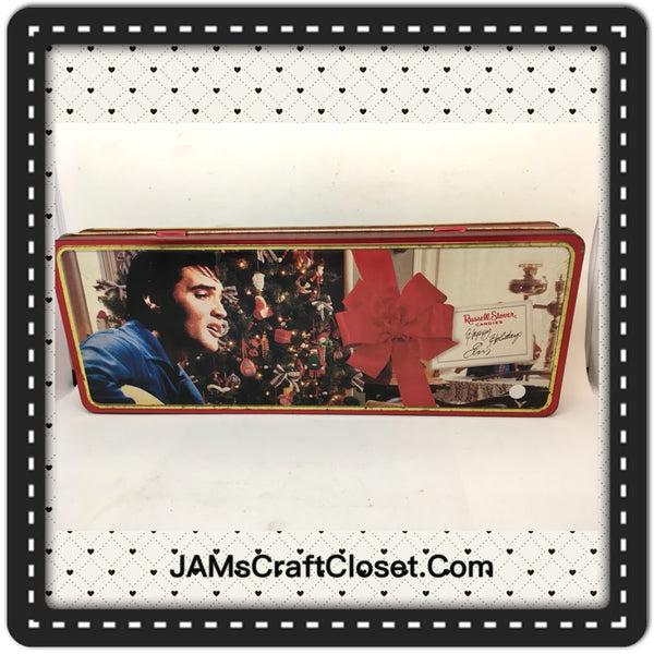 Tin Vintage Elvis Russell Stover Candies Advertising Tin Collector JAMsCraftCloset