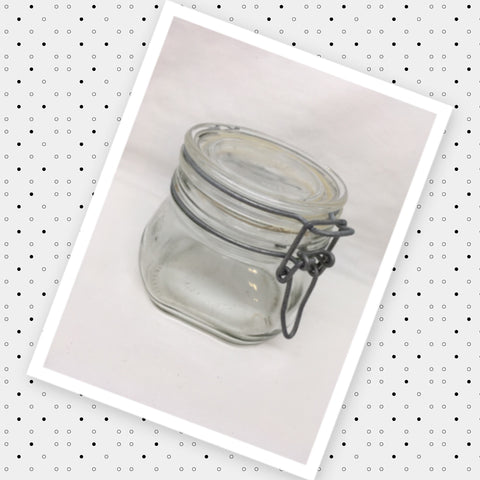 Canister Fido Bormioli Rocco Flip Top Clear Glass Jar Vintage Made in Italy Gift Idea Storage