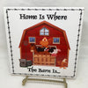 HOME IS WHERE THE BARN IS Faith Ceramic Tile Sign Wall Art Gift Idea Home Country Decor Affirmation Positive Saying - JAMsCraftCloset